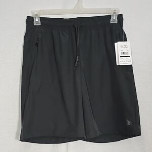 NWT Spyder Men's Black Stretch Woven Shorts Mens Size Small Workout Athleisure